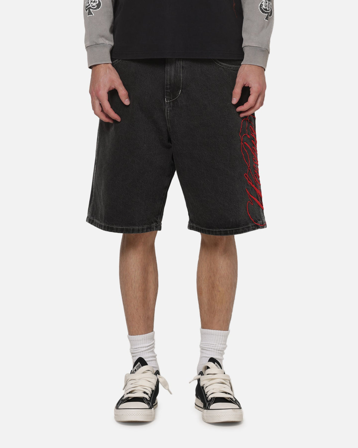 Worship Scripted Big Dawg Jean Shorts Used Black