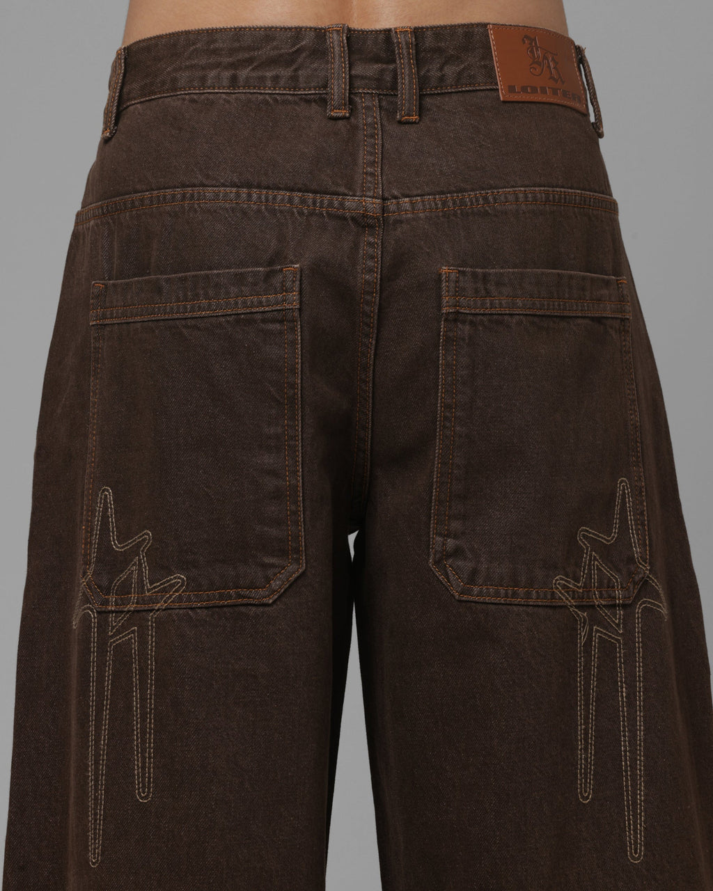 Loiter Star Born Selvedge Denim Jeans Brown