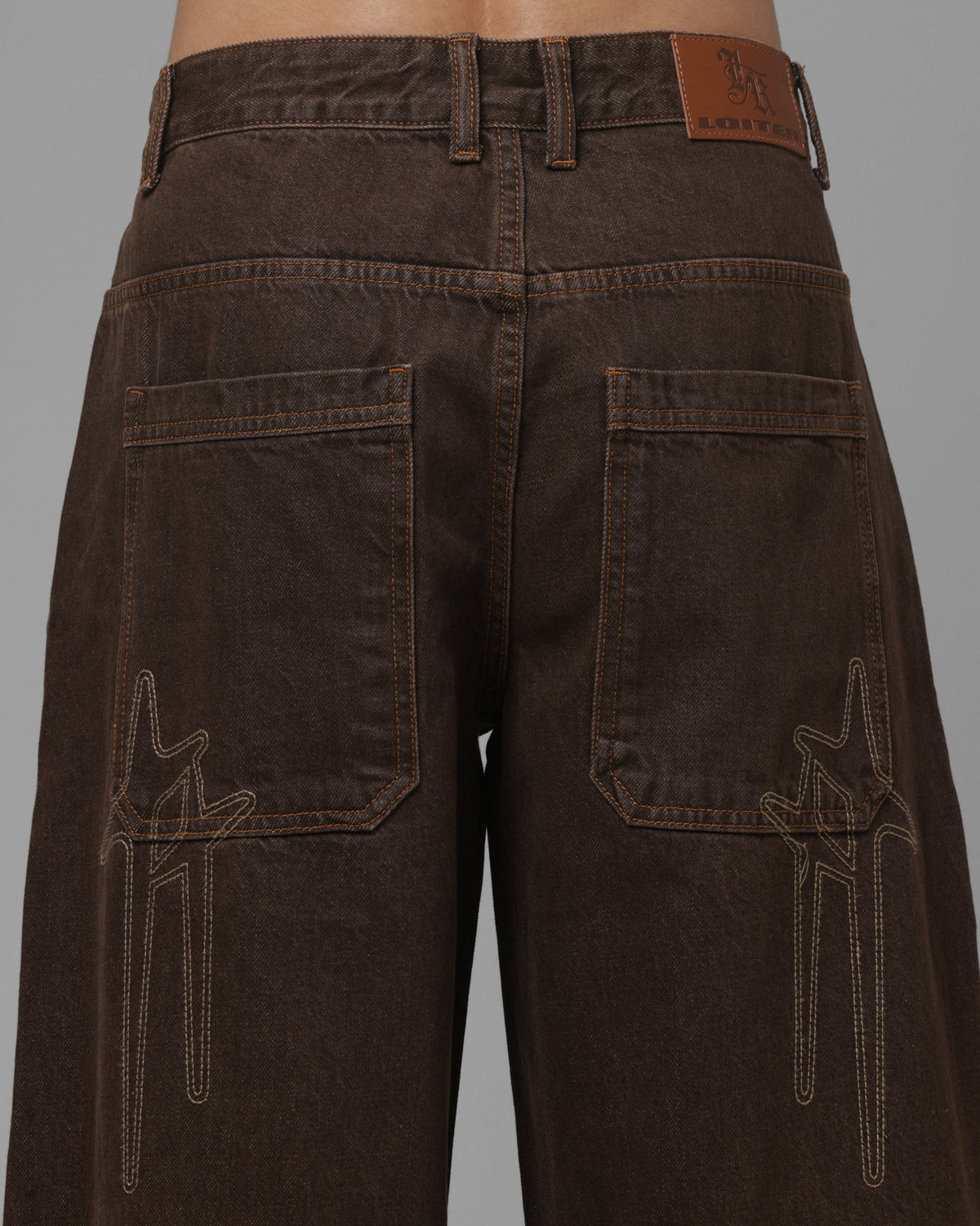 Loiter Star Born Selvedge Denim Jeans Brown