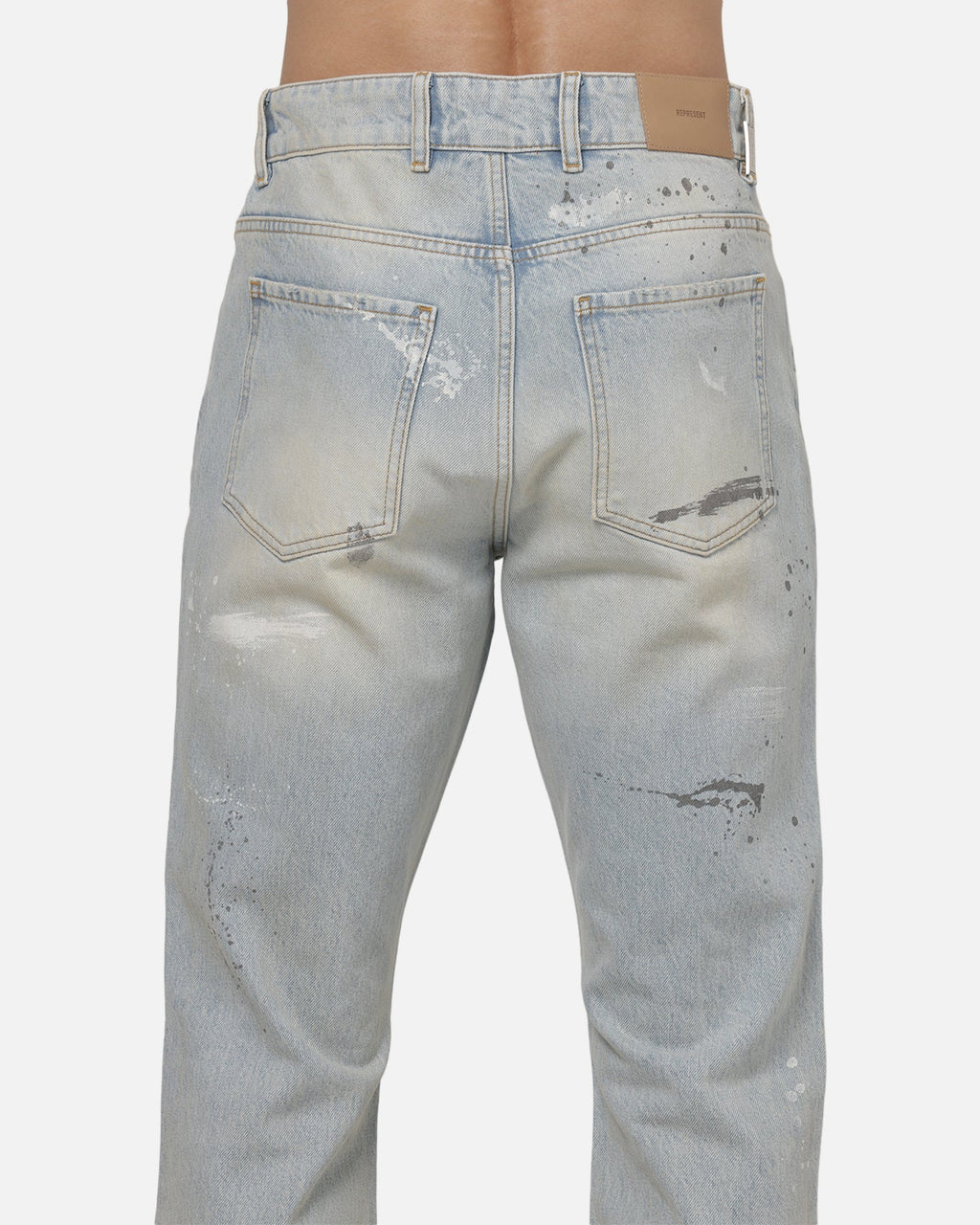 Represent Painted Denim Jeans Coastal Blue