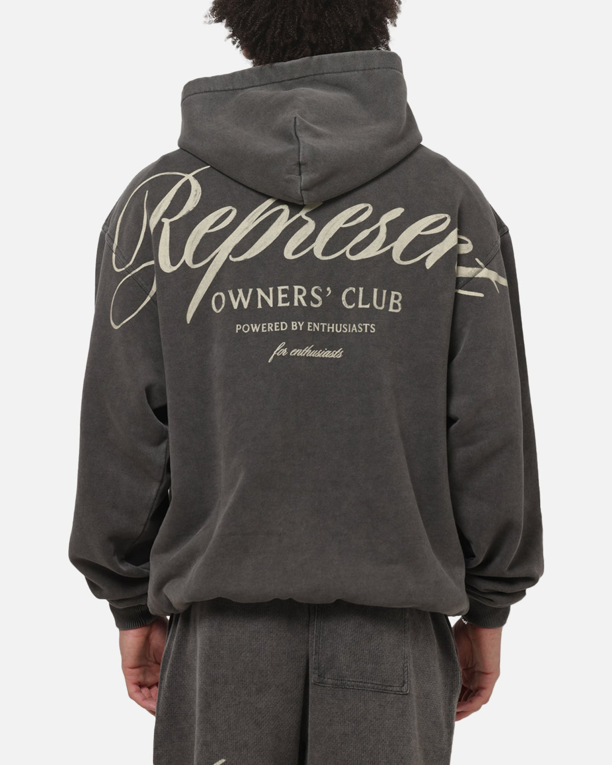 Represent Owners Club Script Hoodie Vintage Grey