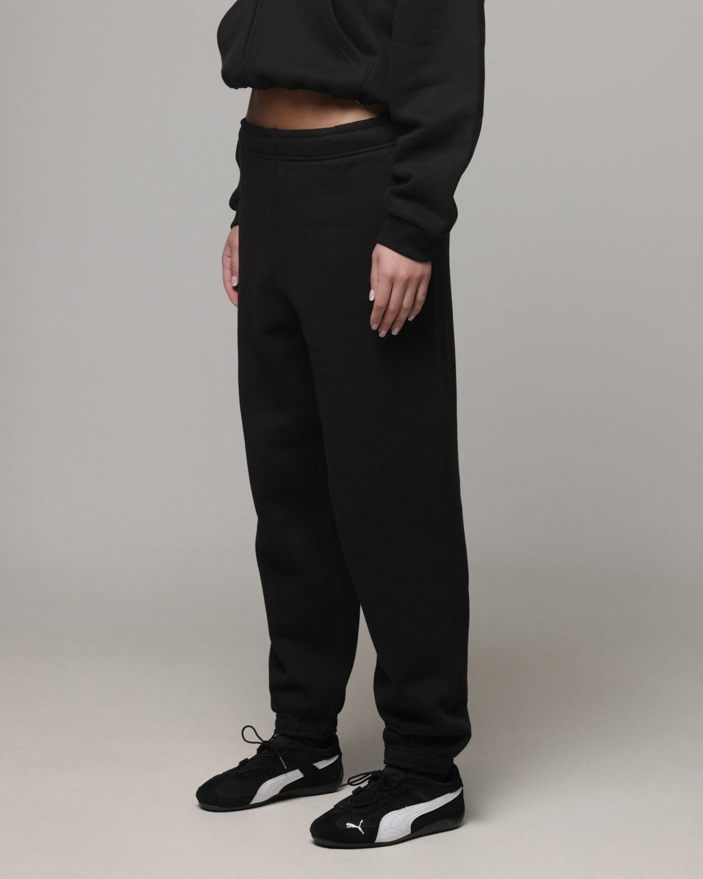American Thrift Women's Cuffed Trackpants Black