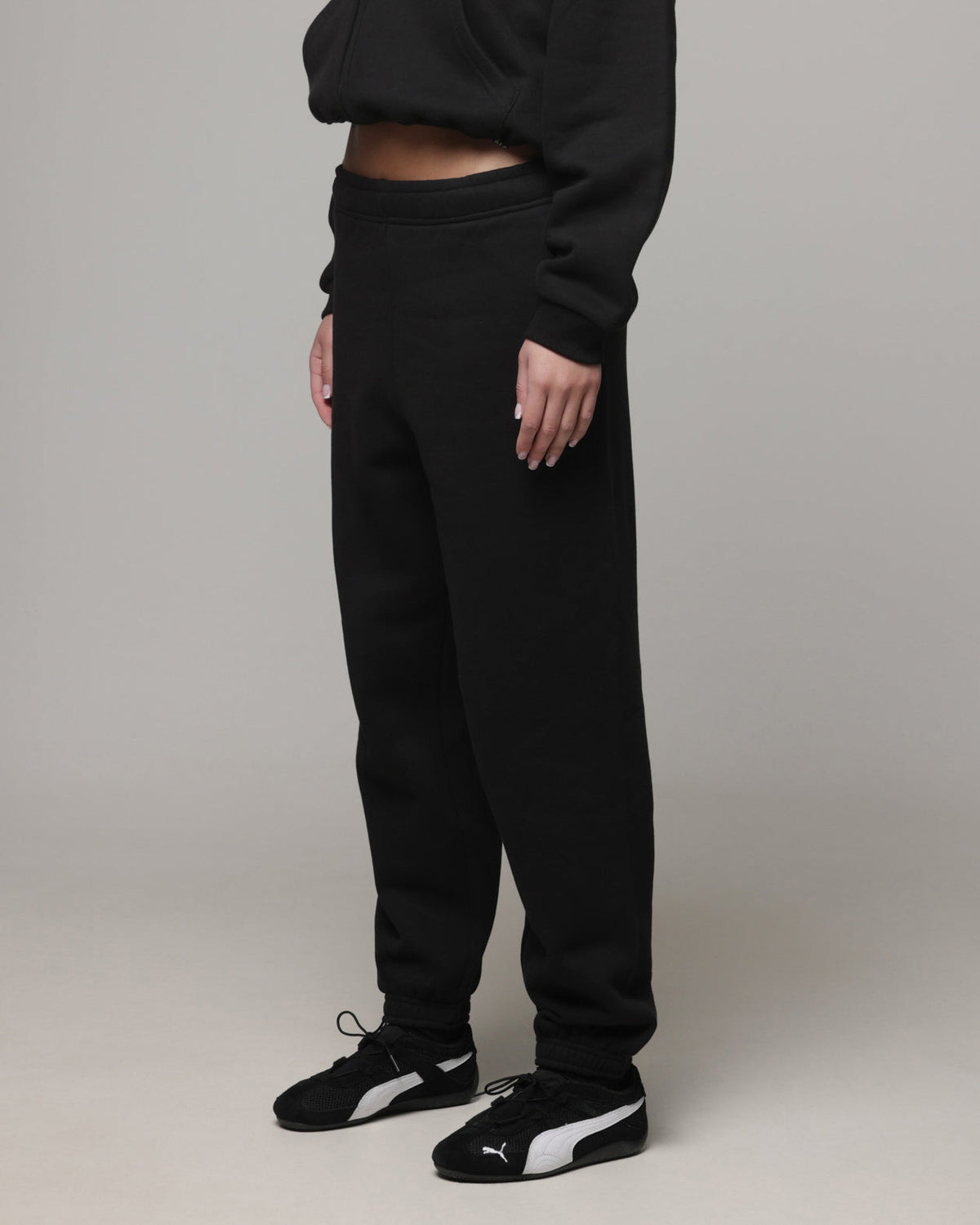 American Thrift Women's Cuffed Trackpants Black