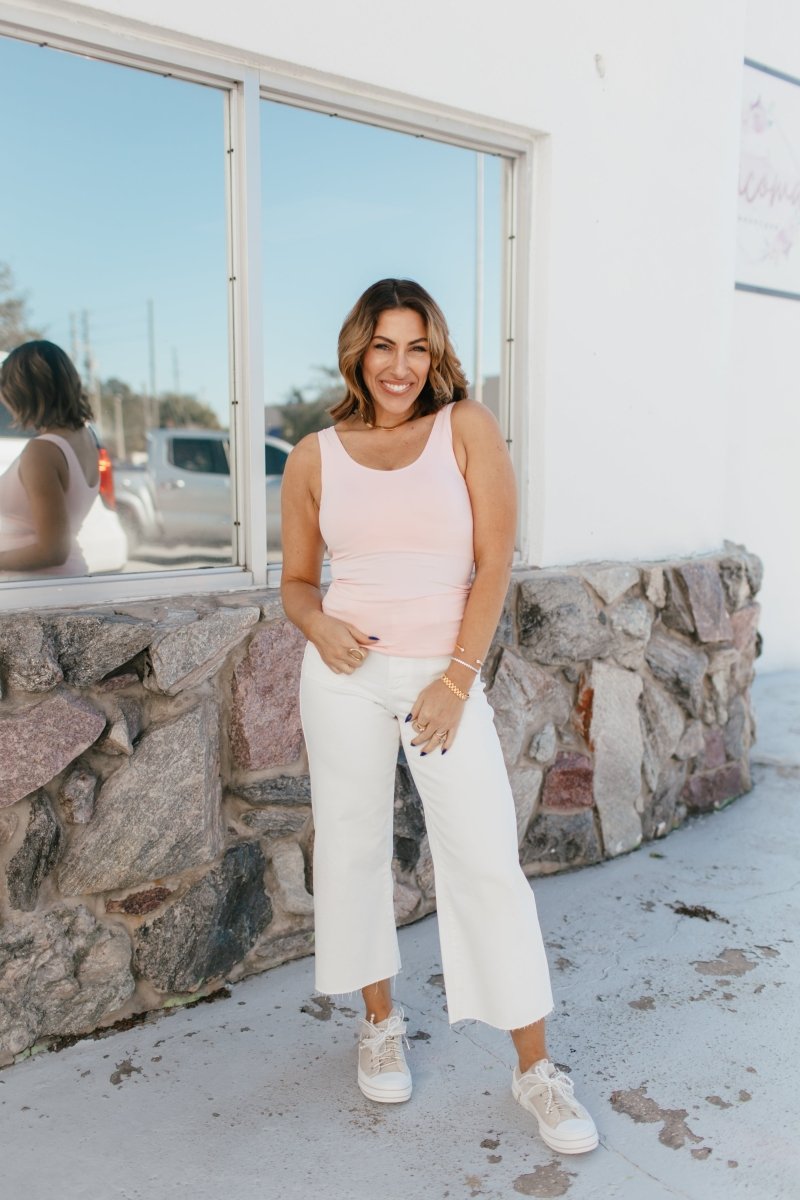 All In One Reversible Tank In Pink - Reg & Curvy