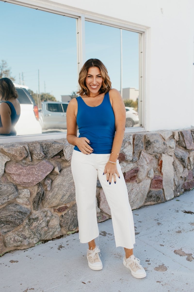 All In One Reversible Tank In Twilight Blue - Reg & Curvy