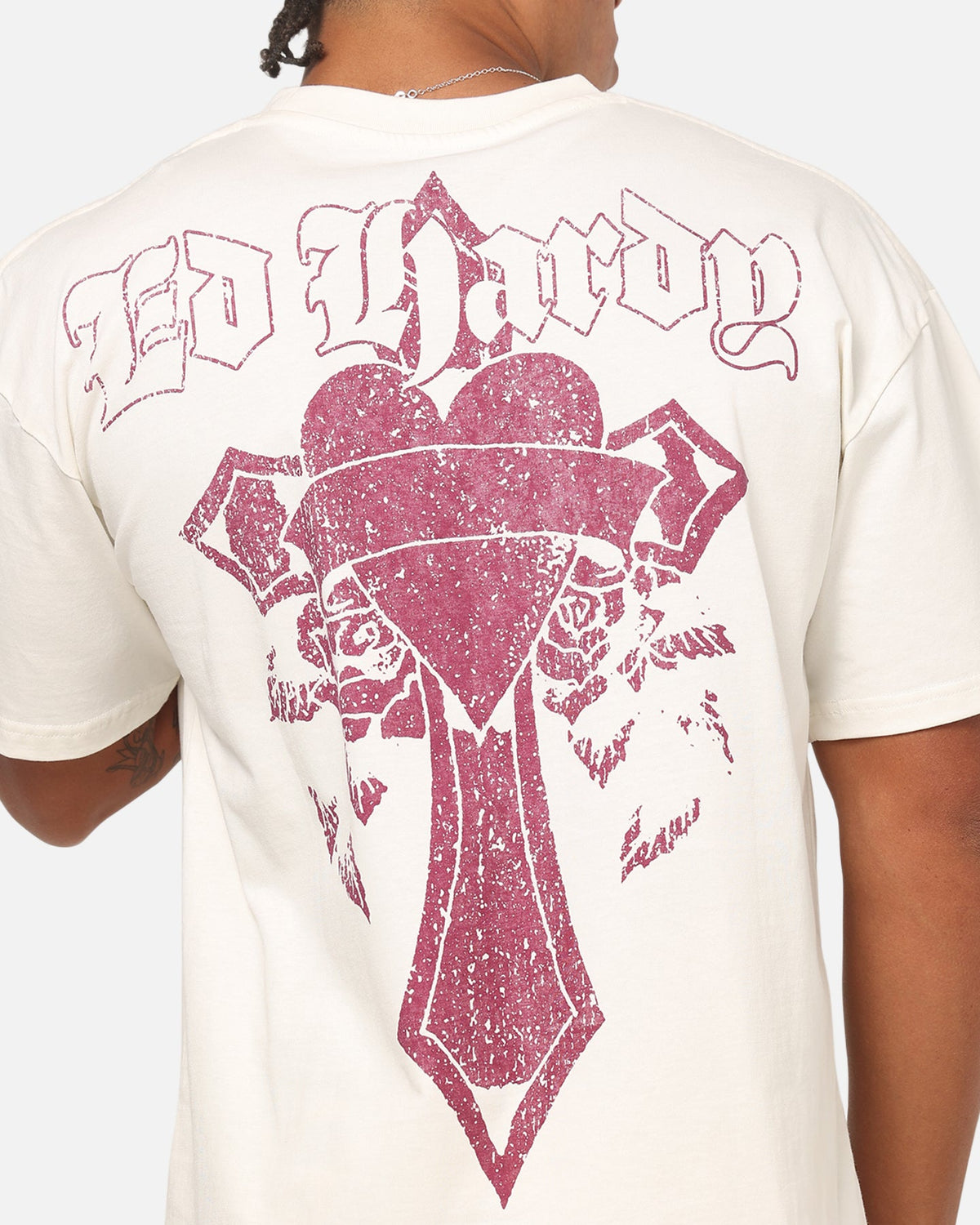 Ed Hardy Sacred Heart T-Shirt Off White