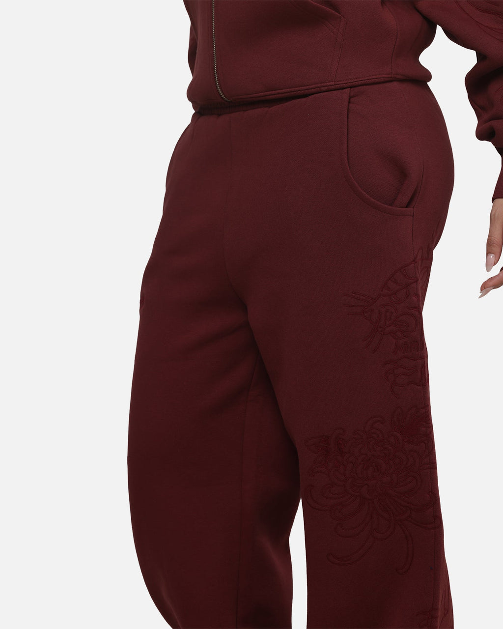 Ed Hardy Women's Tattoo Trackpants Burgundy