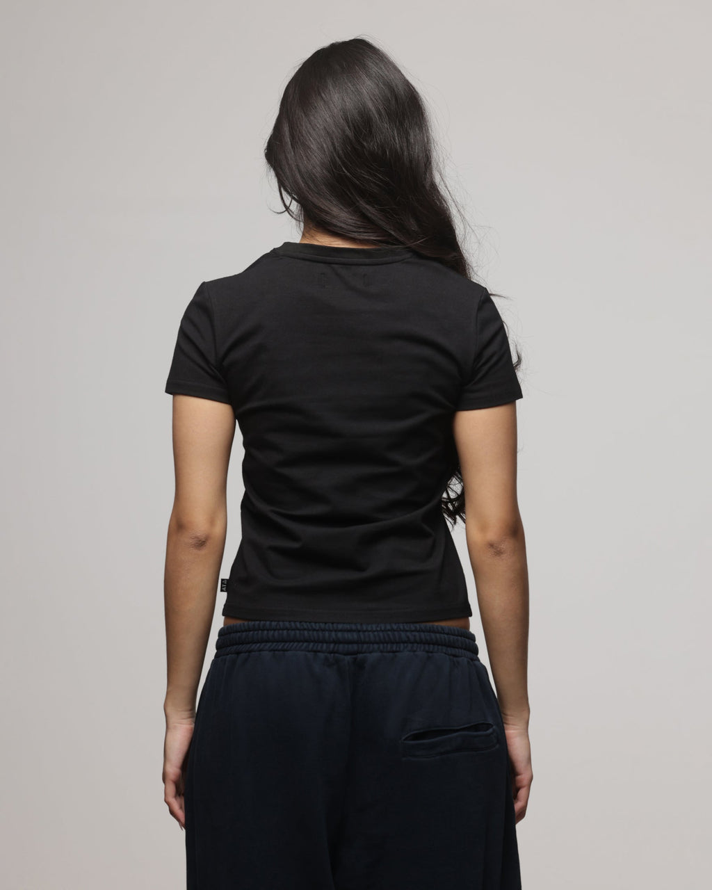 American Thrift Women's Shrunken T-Shirt Black