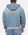 Adidas Denim Padded Jacket Indigo Denim