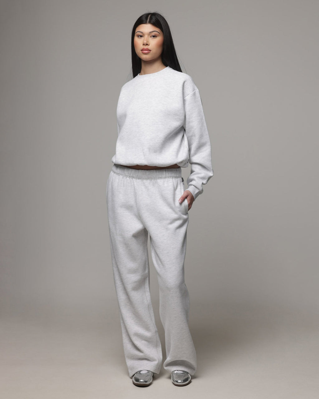American Thrift Women's Classic Crewneck Grey Heather
