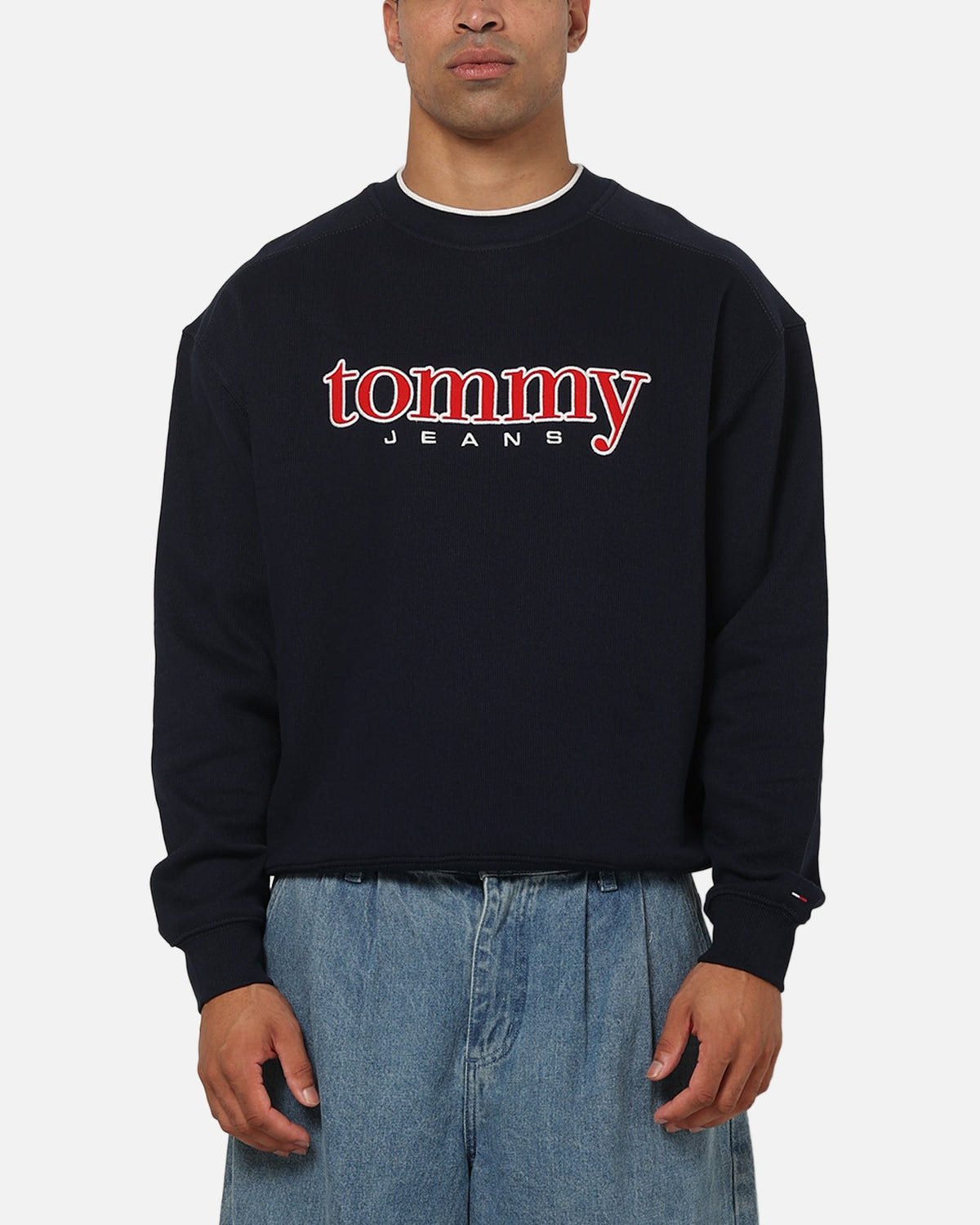 Tommy Jeans 90's Texture Graphic Crewneck Navy