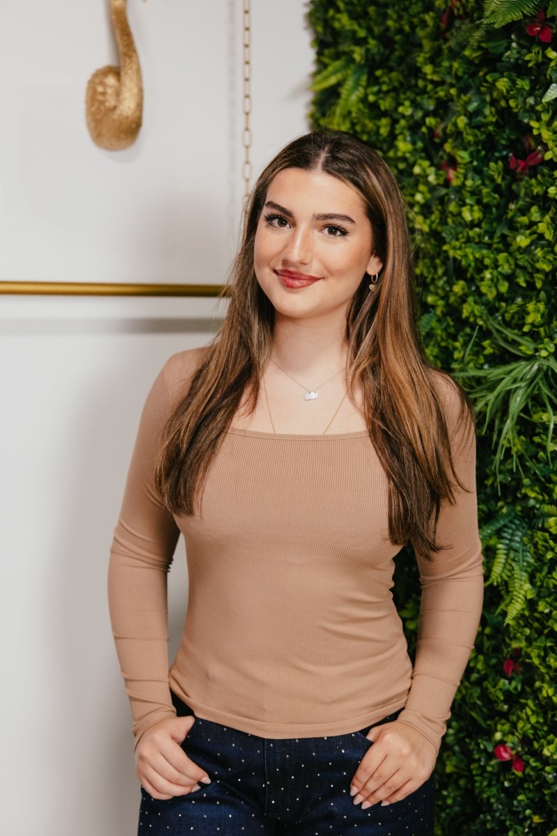 Back To Basics Top In Tan - Reg & Curvy