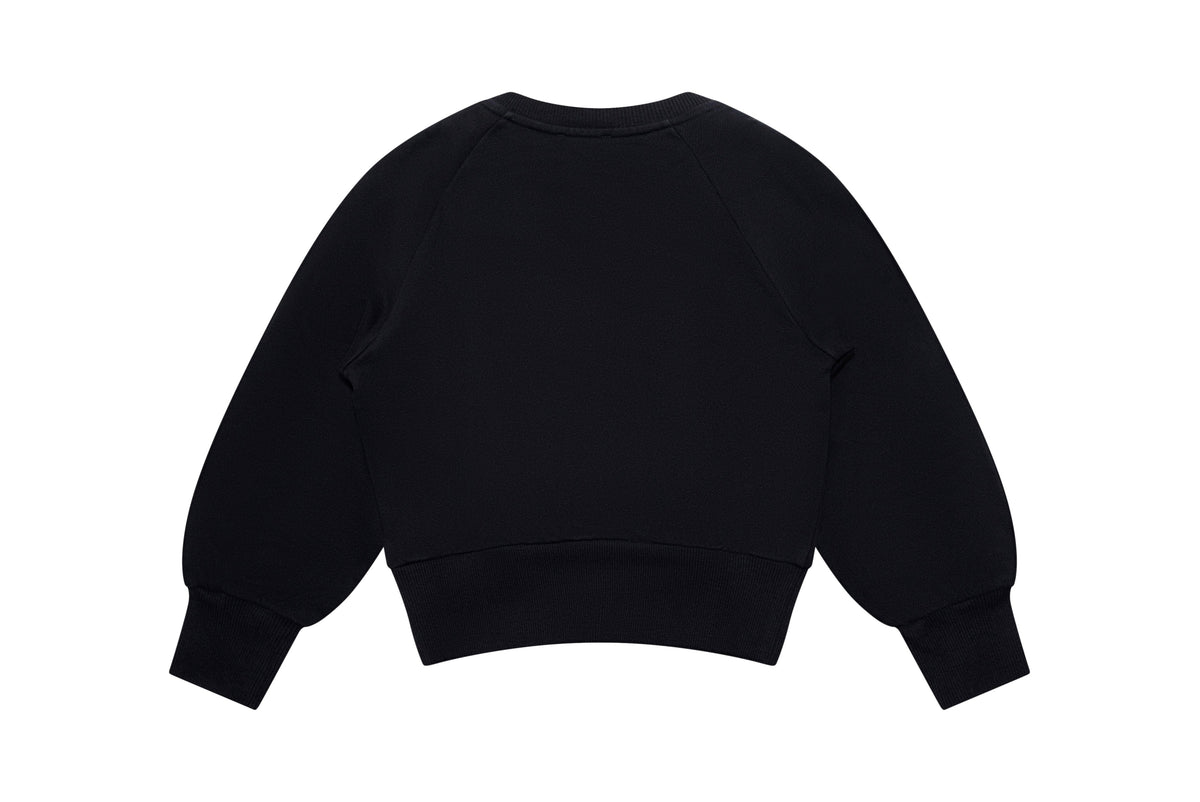 BALMAIN Cropped Logo Sweatshirt Kids Apparel