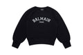 BALMAIN Cropped Logo Sweatshirt Kids Apparel