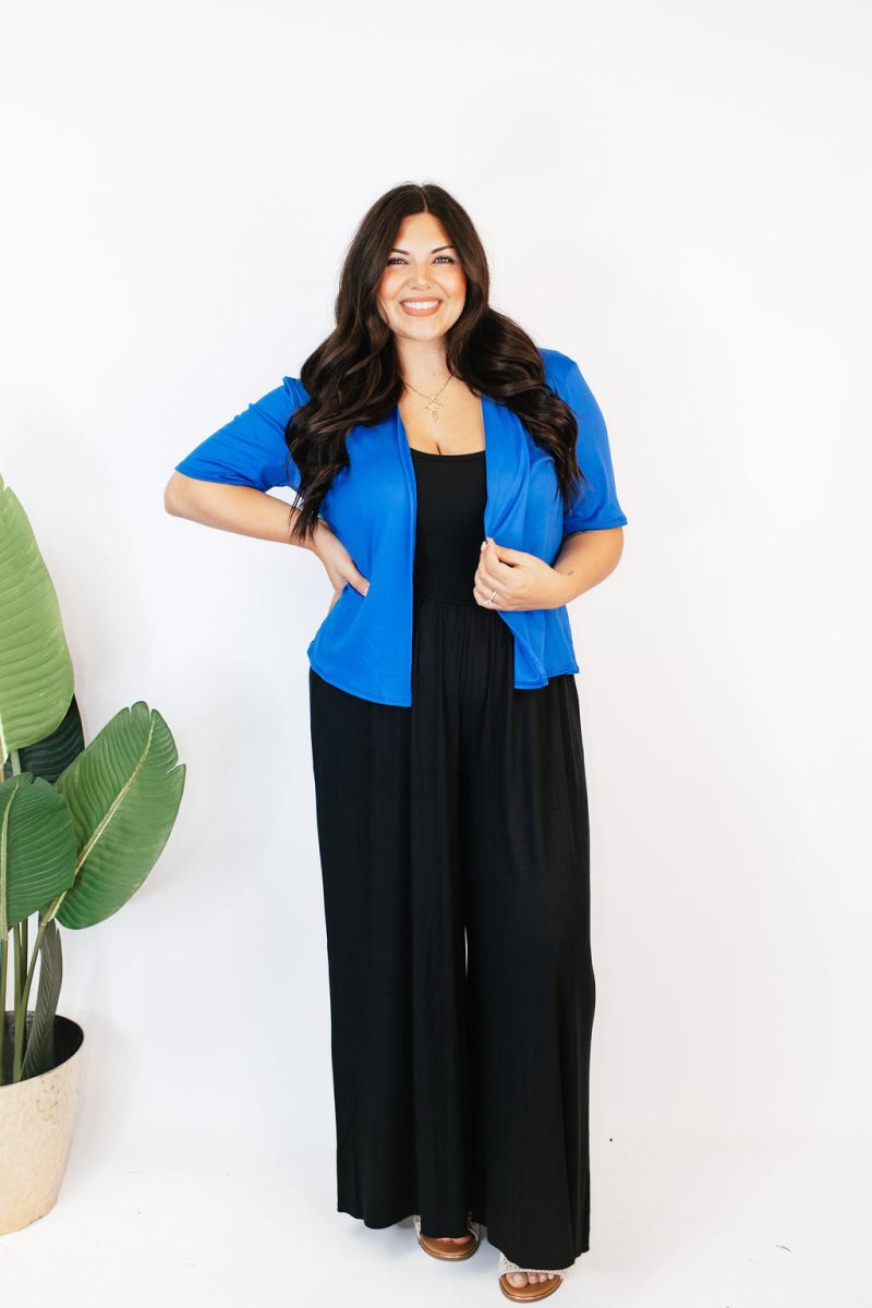 BLACK FRIDAY DEAL: Basic Cardigan in Blue - Reg/Curvy- FINAL SALE