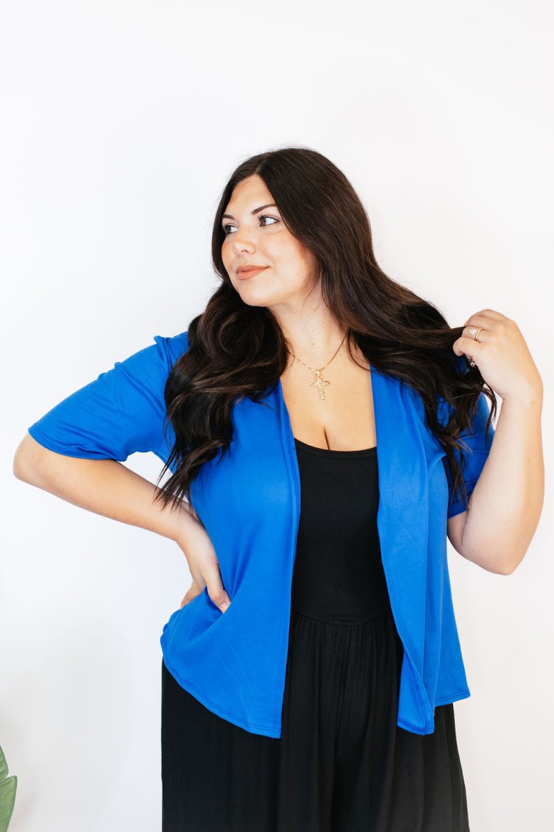 BLACK FRIDAY DEAL: Basic Cardigan in Blue - Reg/Curvy- FINAL SALE