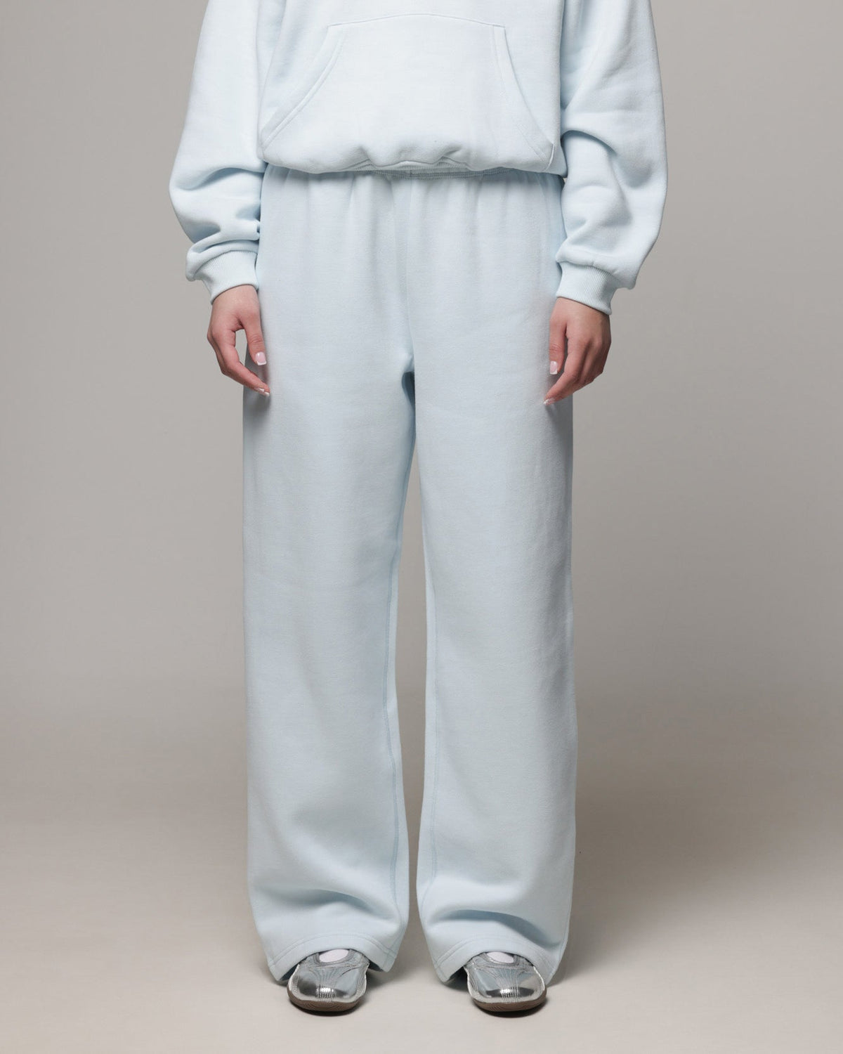 American Thrift Women's Straight Leg Trackpants Light Blue