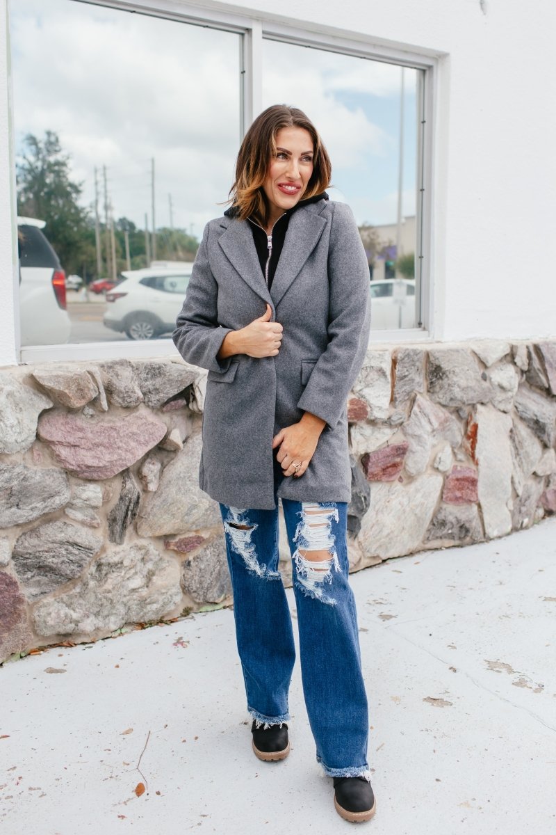 BLACK FRIDAY DEAL: Timeless Tailored Coat In Grey