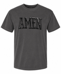 Black Metallic Amen Graphic Tee - FINAL SALE