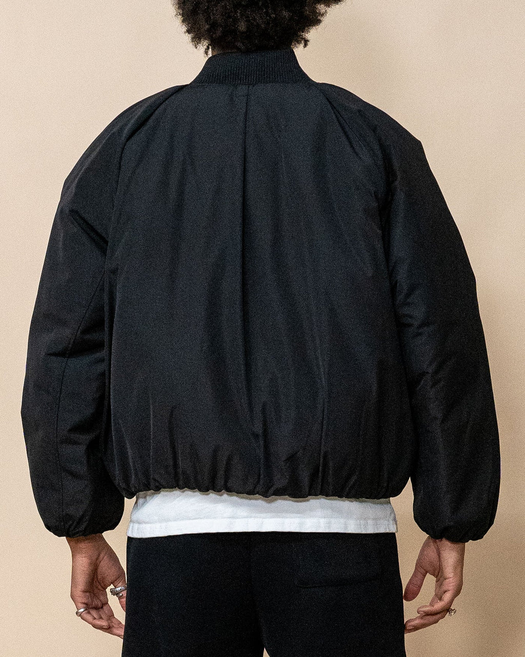 EPTM CAPITAL CROPPED BOMBER JACKET BLACK