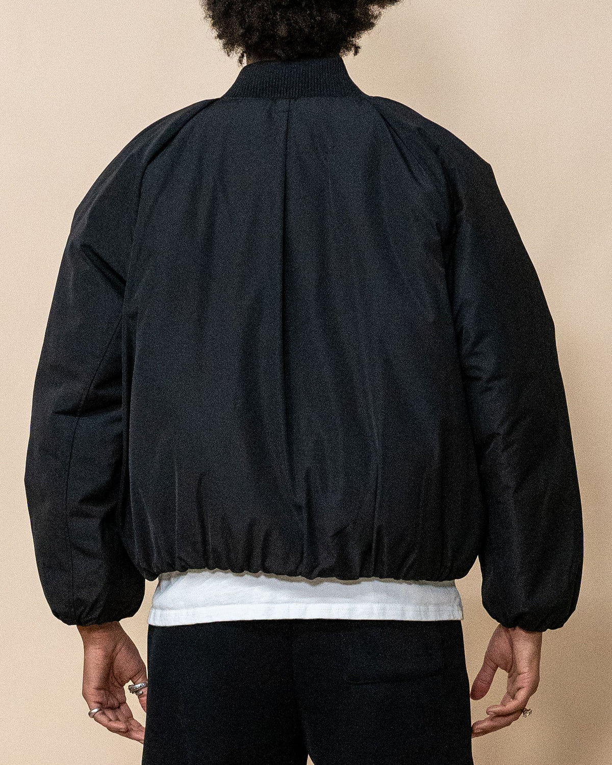 EPTM CAPITAL CROPPED BOMBER JACKET BLACK