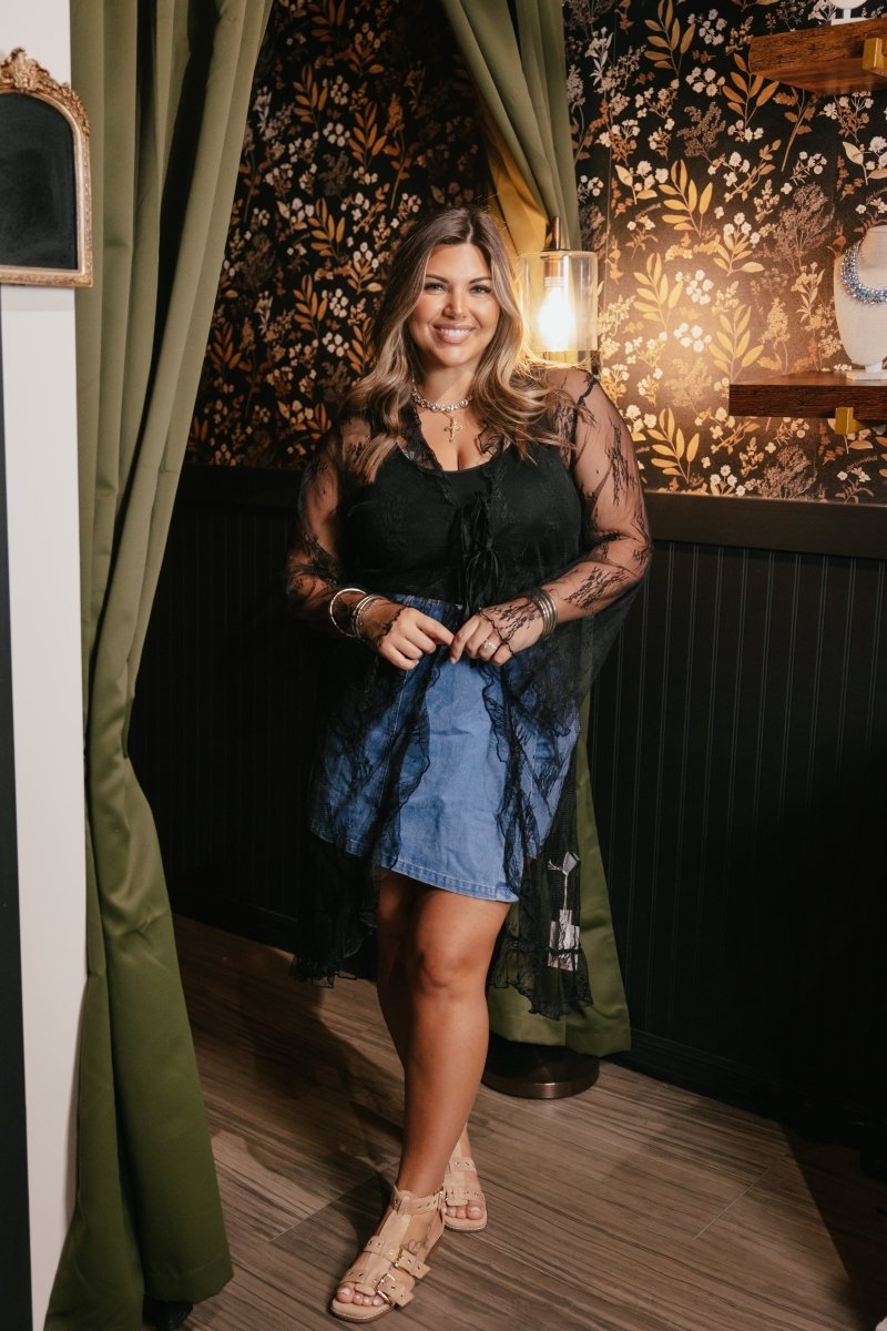 Boho Darling Kimono In Black - Reg & Curvy