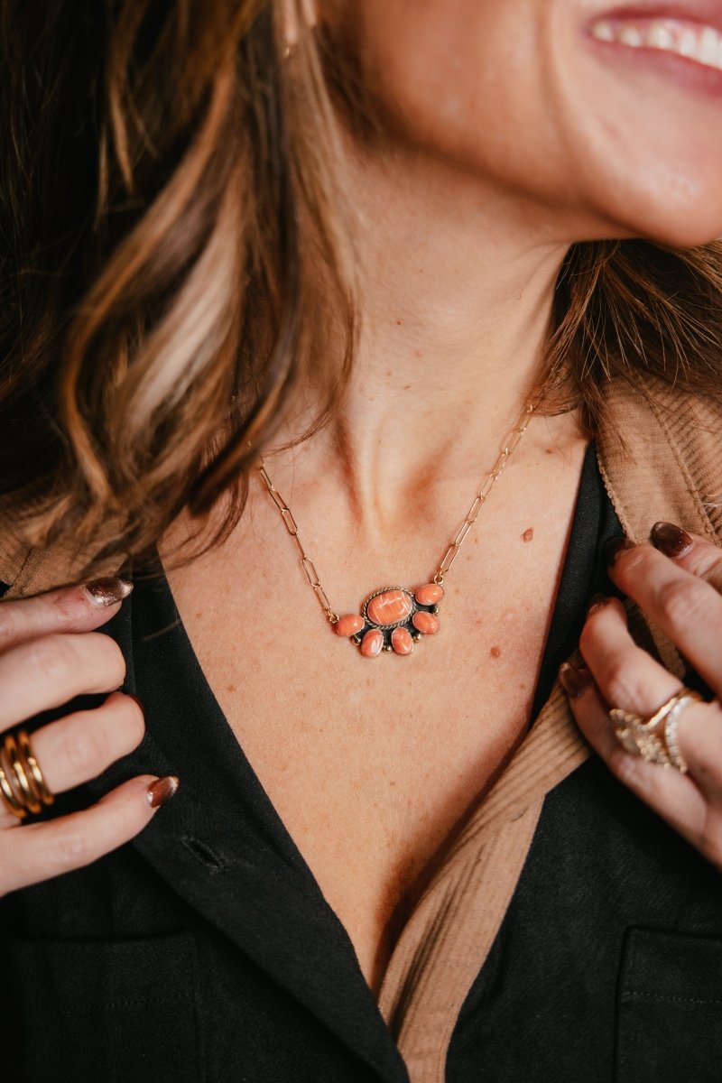 Boho Sol: Coral Crush Statement Necklace
