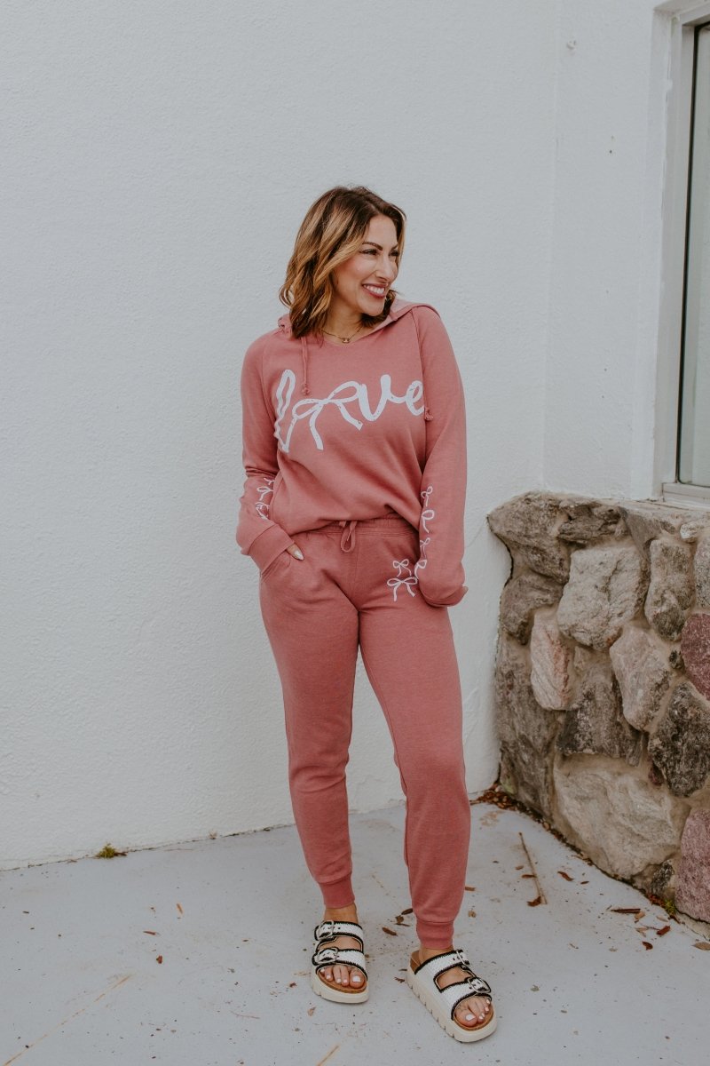 Bow Love Graphic Sweatpants - FINAL SALE