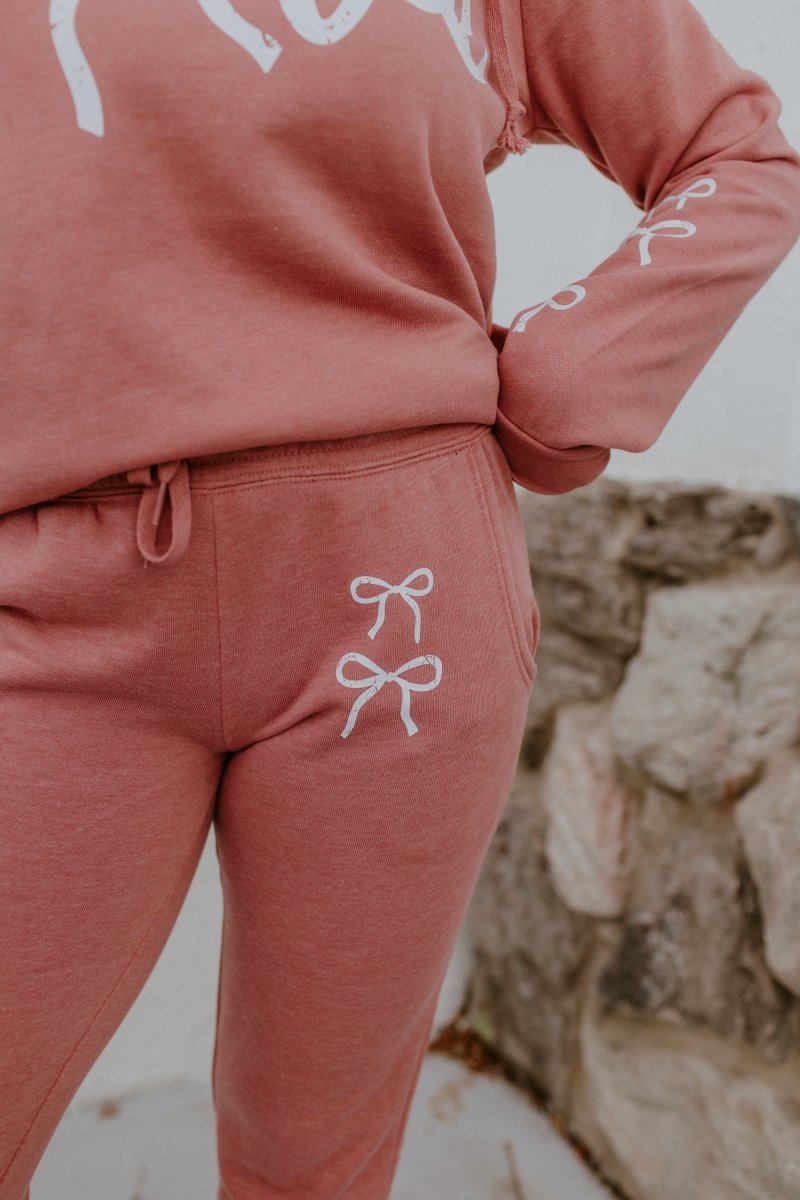 Bow Love Graphic Sweatpants - FINAL SALE