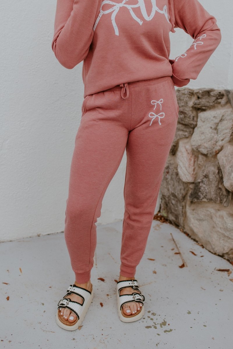 Bow Love Graphic Sweatpants - FINAL SALE
