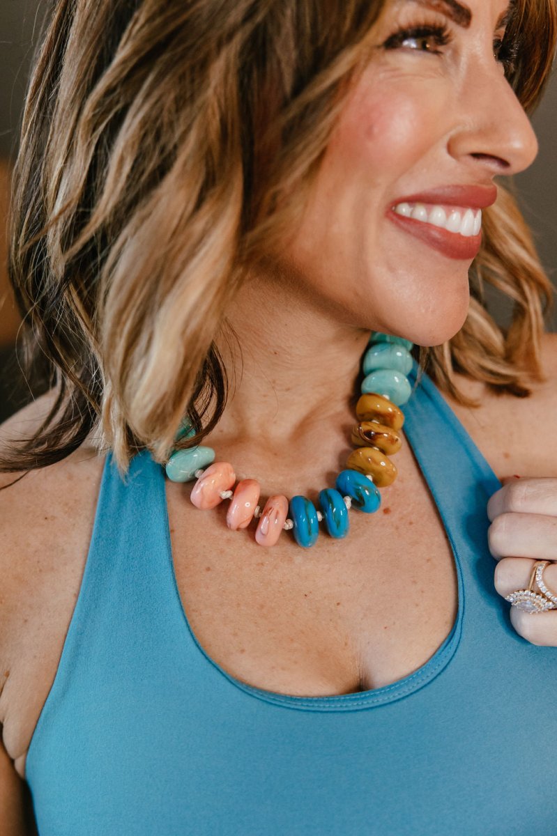 Bright Side Necklace In Seaside Fiesta