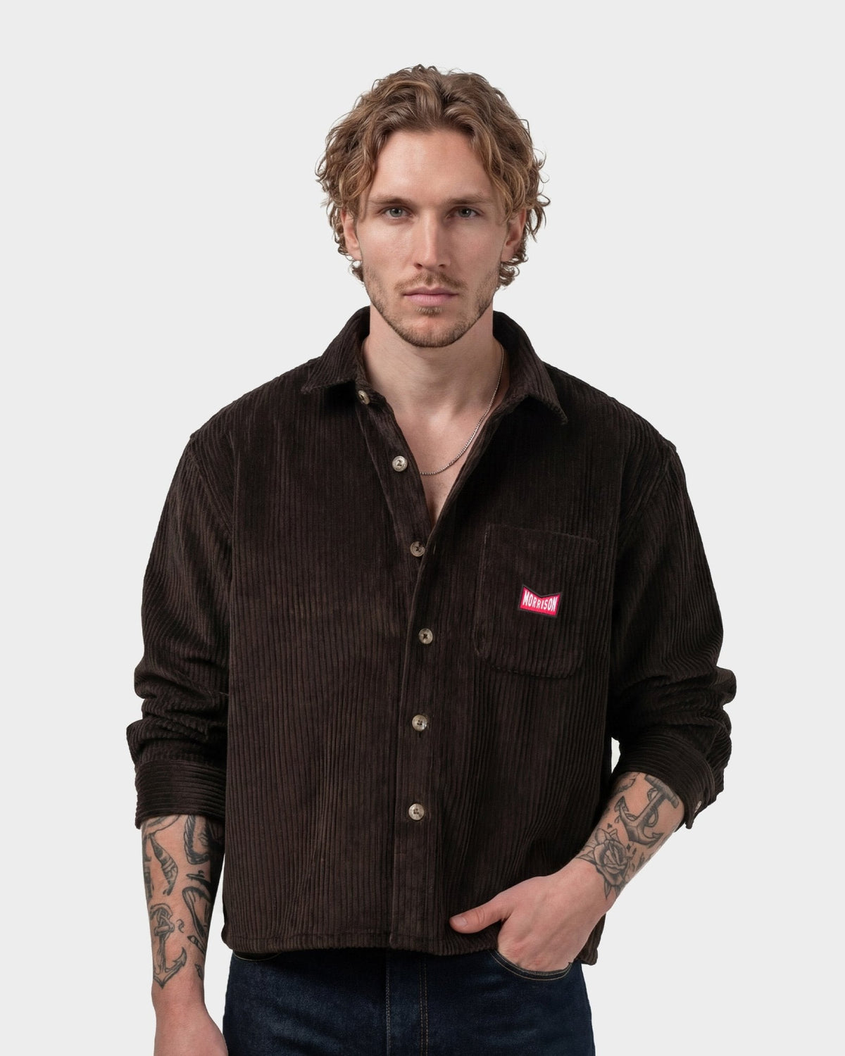 BROWN BOXY CORDUROY