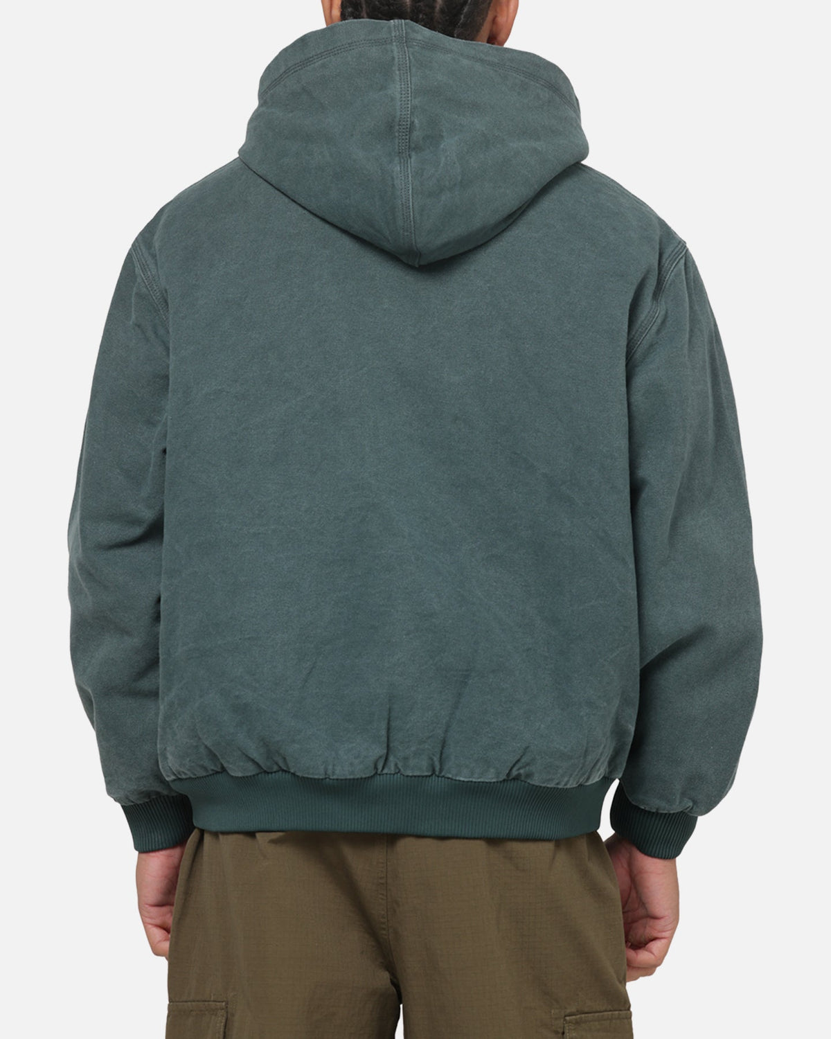 Carre Sherpa Lined Hoodie Forest Green