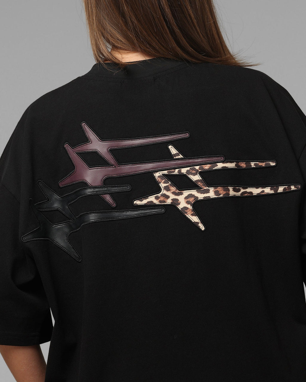 Loiter Hybrid Patch T-Shirt Black