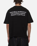 S Double Country Text Heavy Weight T-Shirt Black