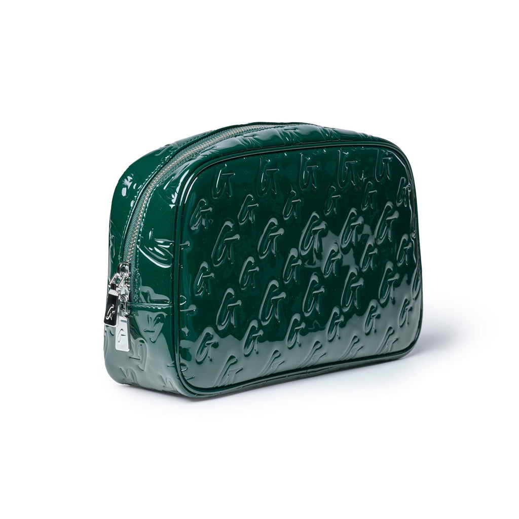 SMALL MONOGRAM TOILETRY BAG - MIRROR GREEN
