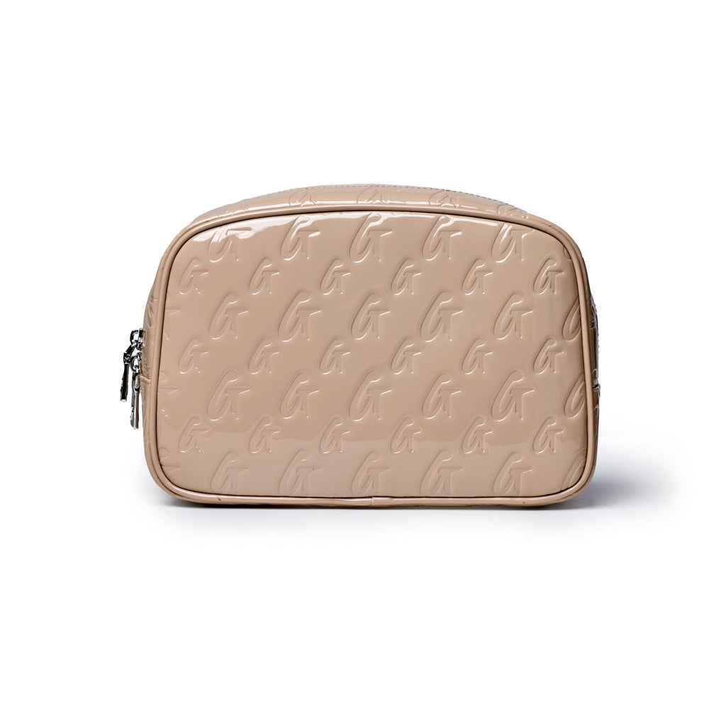 SMALL MONOGRAM TOILETRY BAG - MIRROR NUDE
