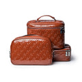 MONOGRAM TOILETRY SET - MIRROR BROWN