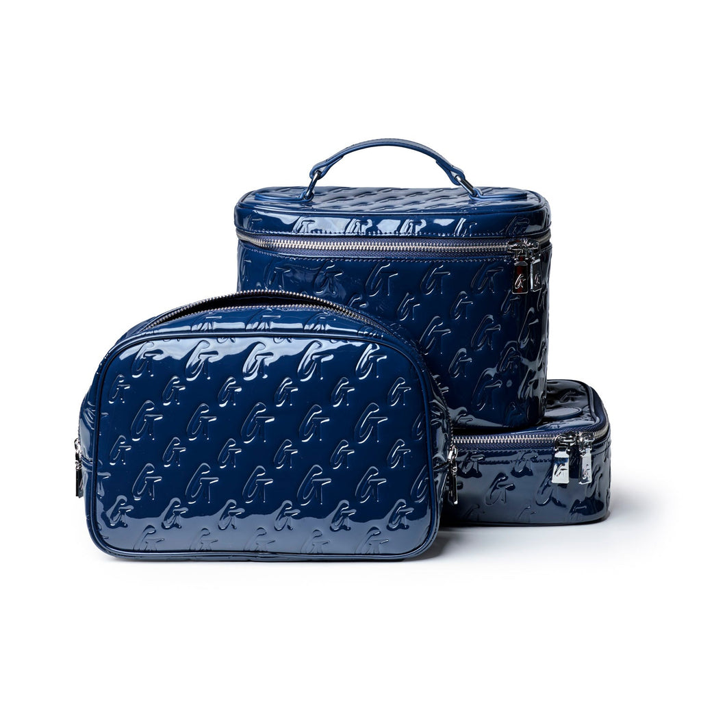 MONOGRAM TOILETRY SET - MIRROR NAVY