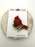 Cardinal Brooch