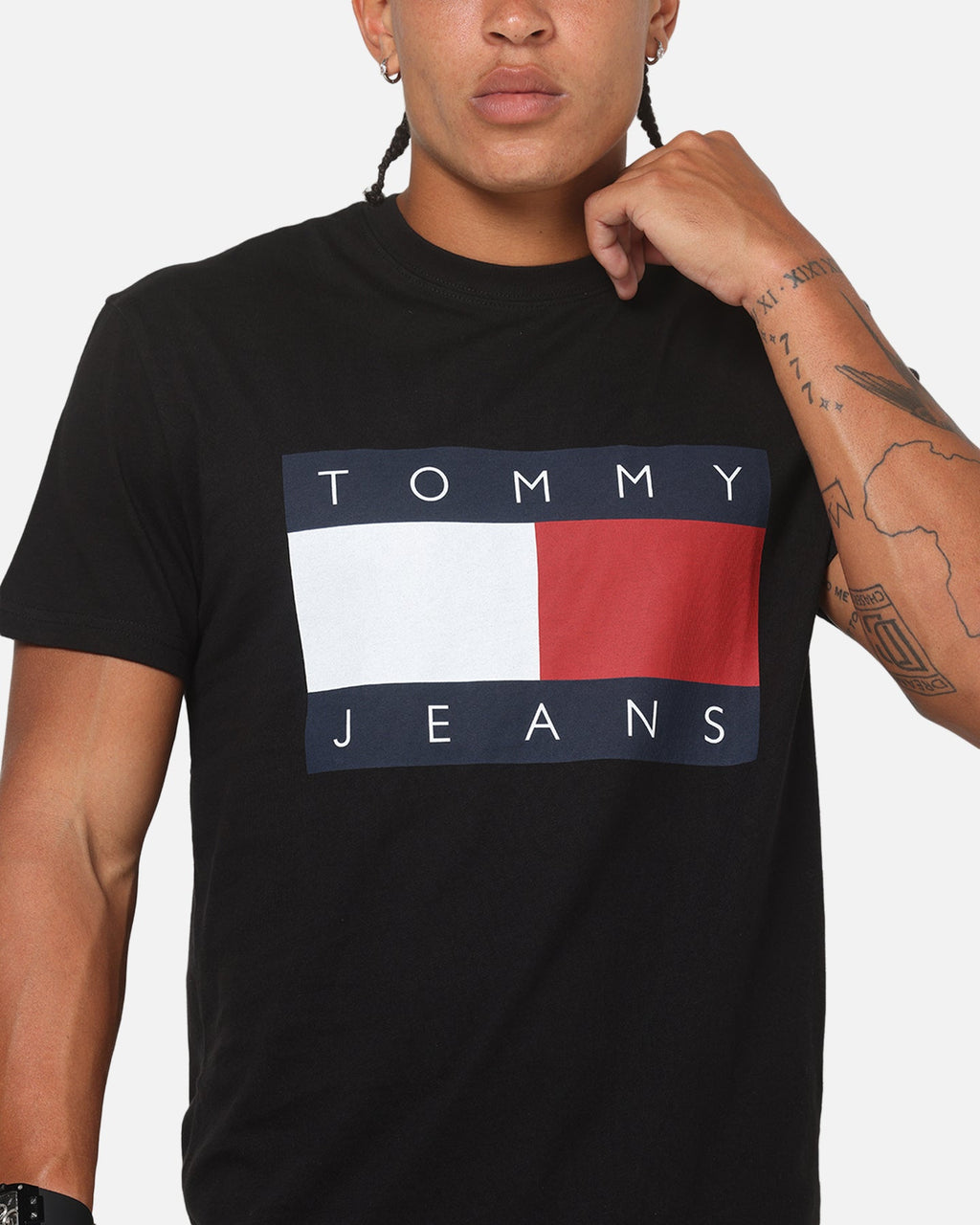 Tommy Jeans Regular Flag T-Shirt Black