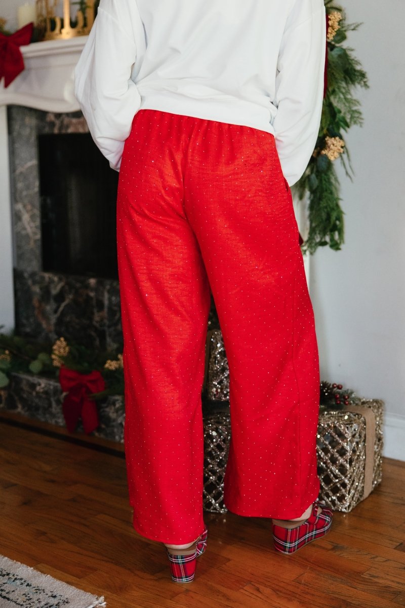 Center Stage Pants In Red - Reg & Curvy