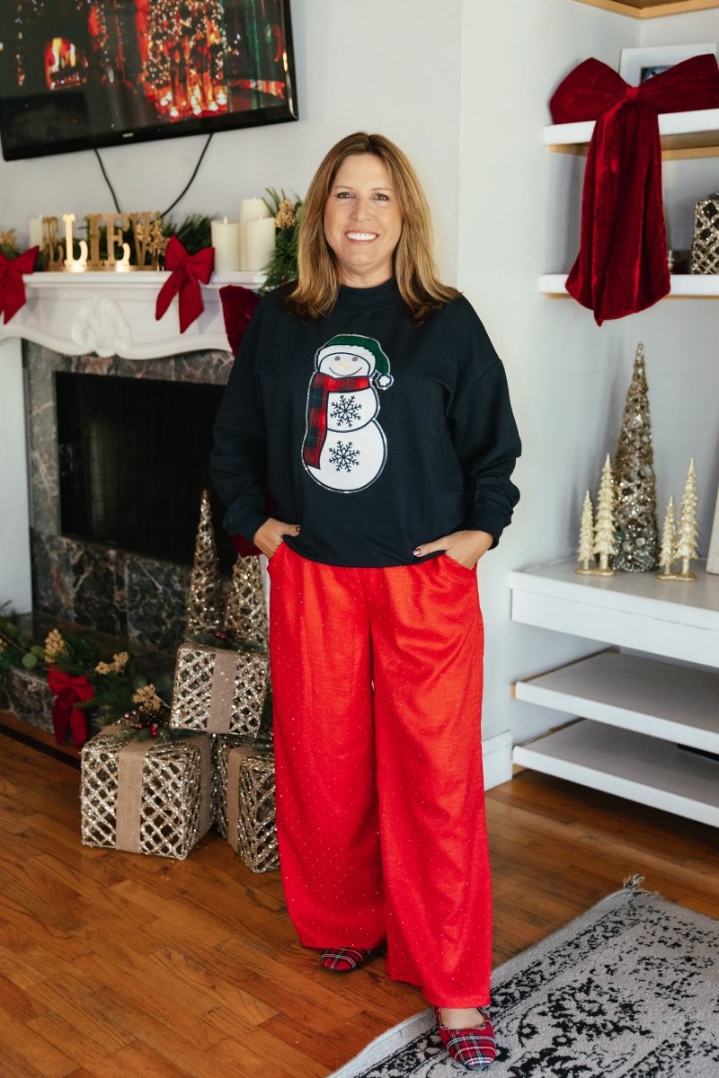 Center Stage Pants In Red - Reg & Curvy
