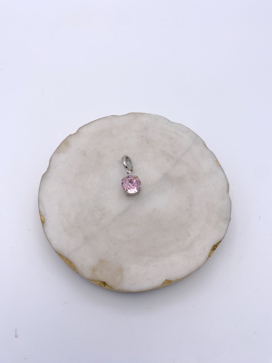 Center Stage Round Charm in Blush