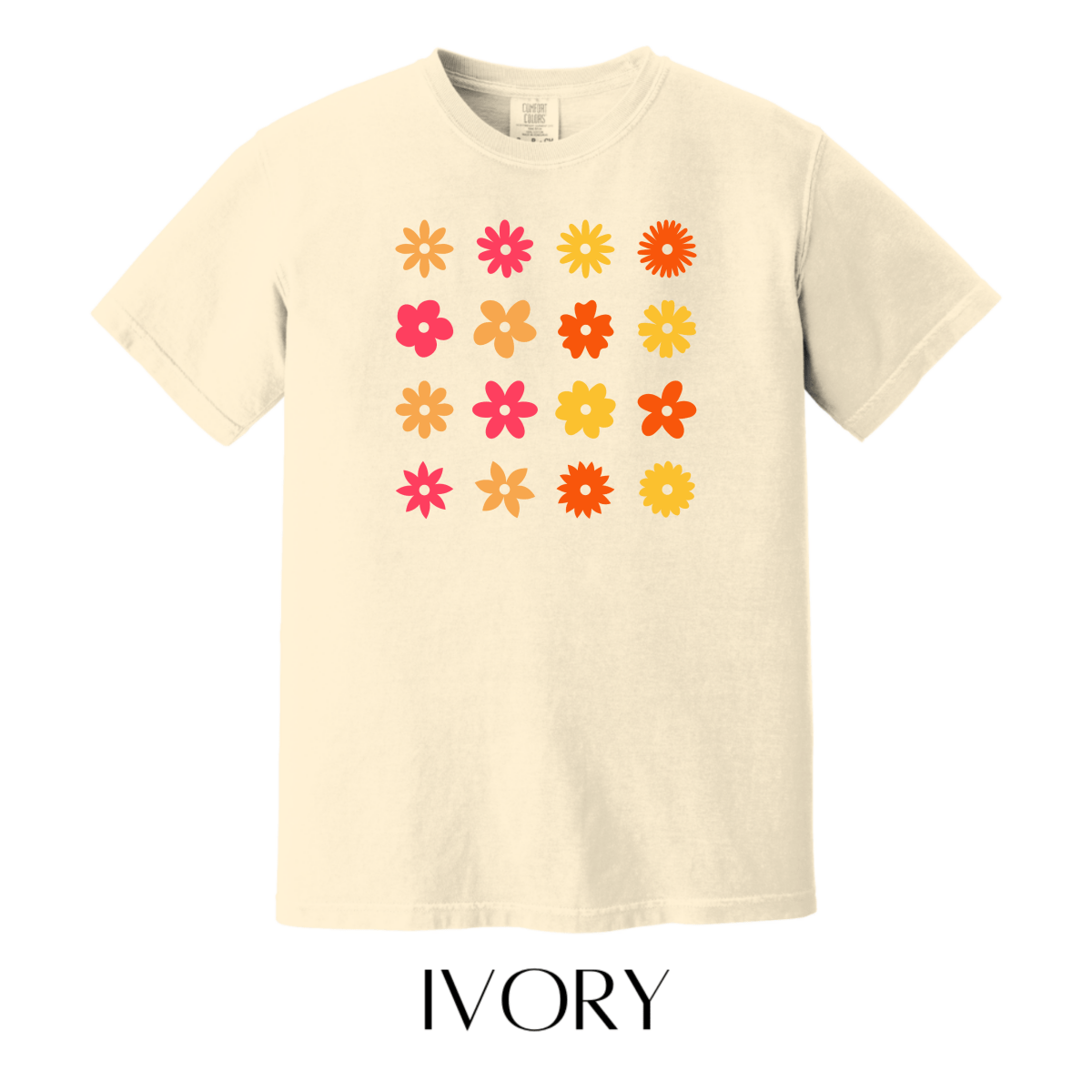 Checkered Floral Graphic Tee - FINAL SALE