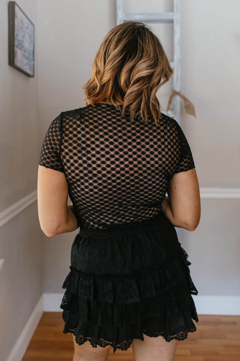 Chic Dot Mesh Top - Reg & Curvy