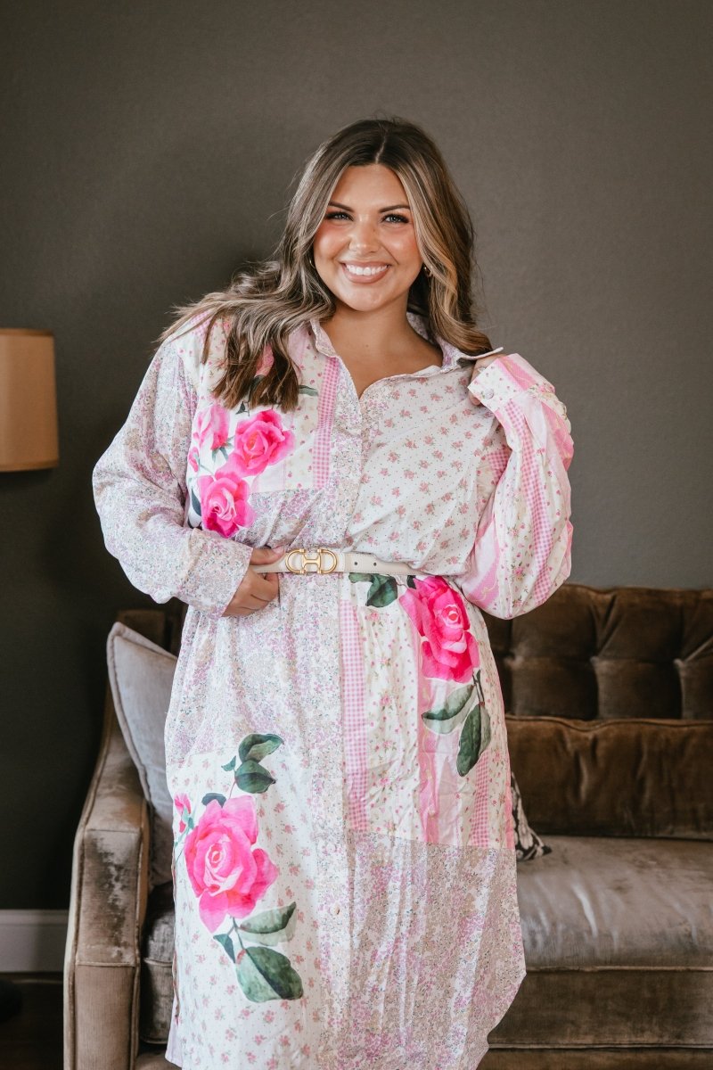 Chic Patchwork Duster Dress - Reg & Curvy