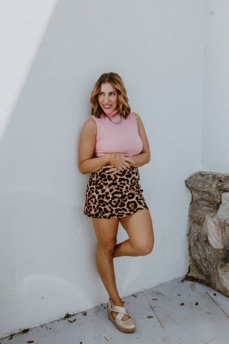 Classic Crush Mini Skirt In Cheetah - Reg & Curvy - FINAL SALE