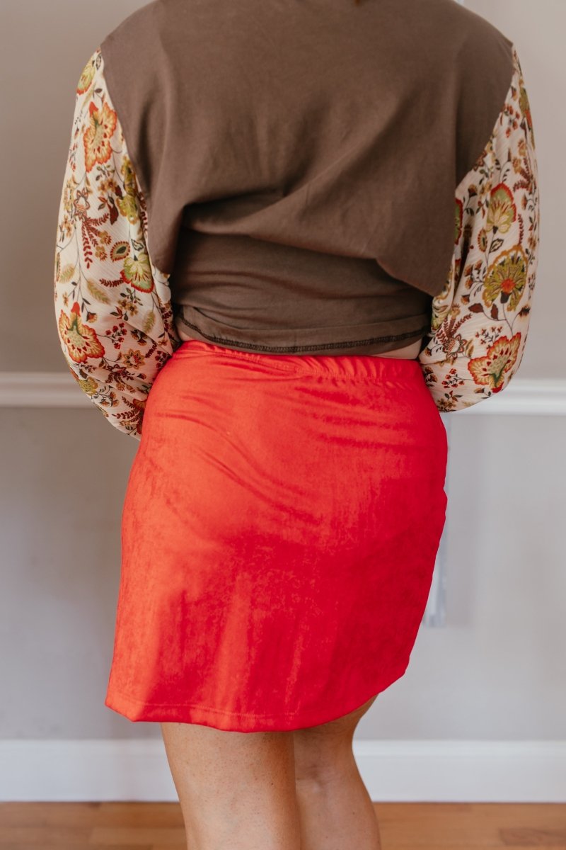 Classic Crush Mini Skirt In Red - Reg & Curvy