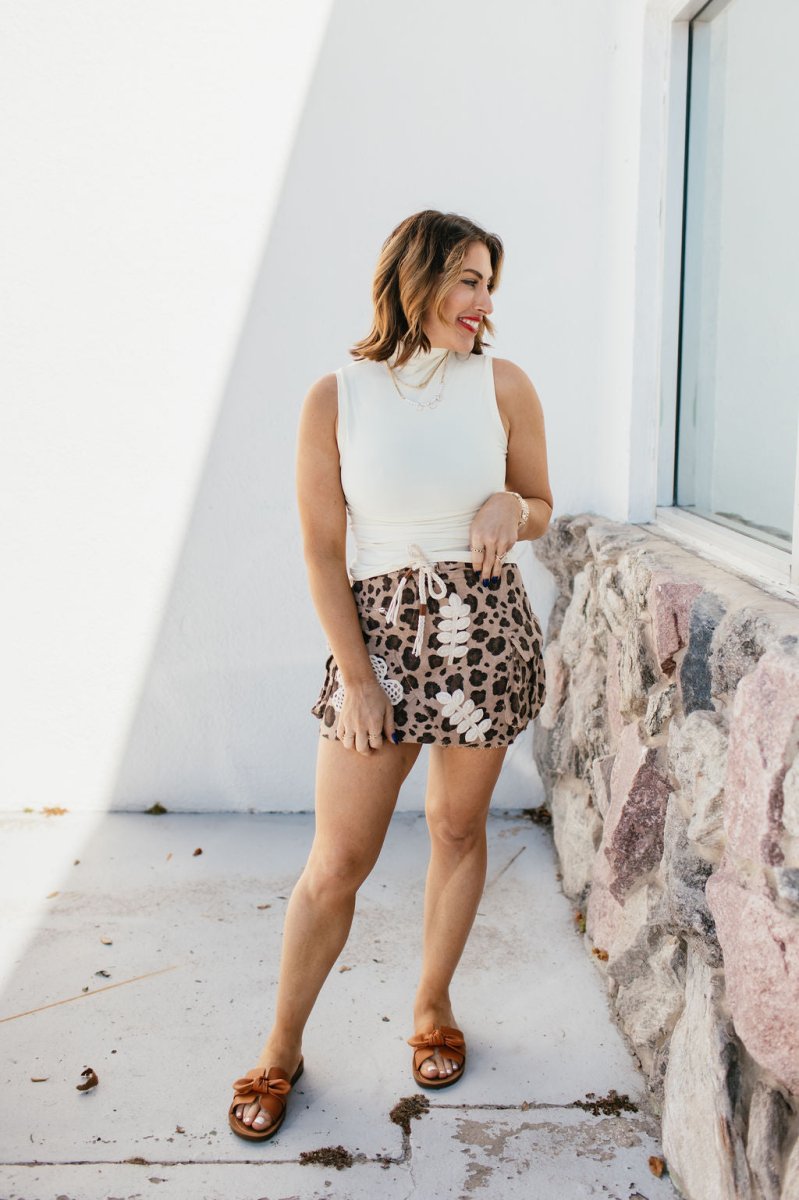 Clean Cut Mock Neck Tank In Ivory - Reg & Curvy